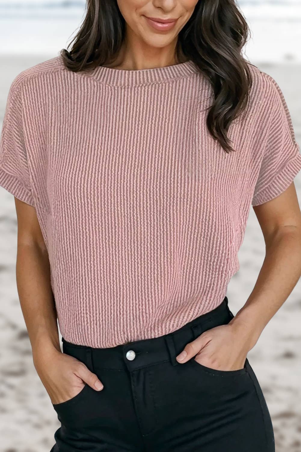 Solid Textured Exposed Seam Too