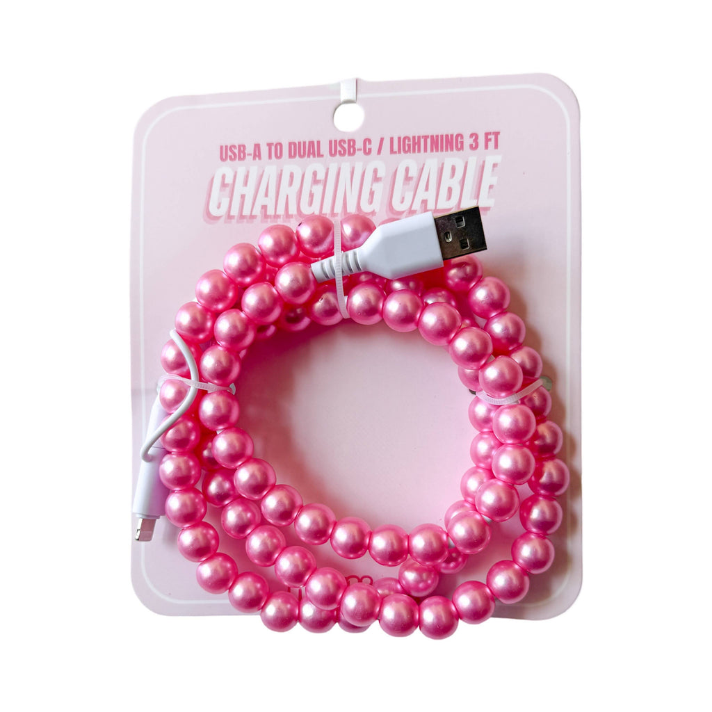 Charging Cable - Pink Pearls - Easter Basket Gift