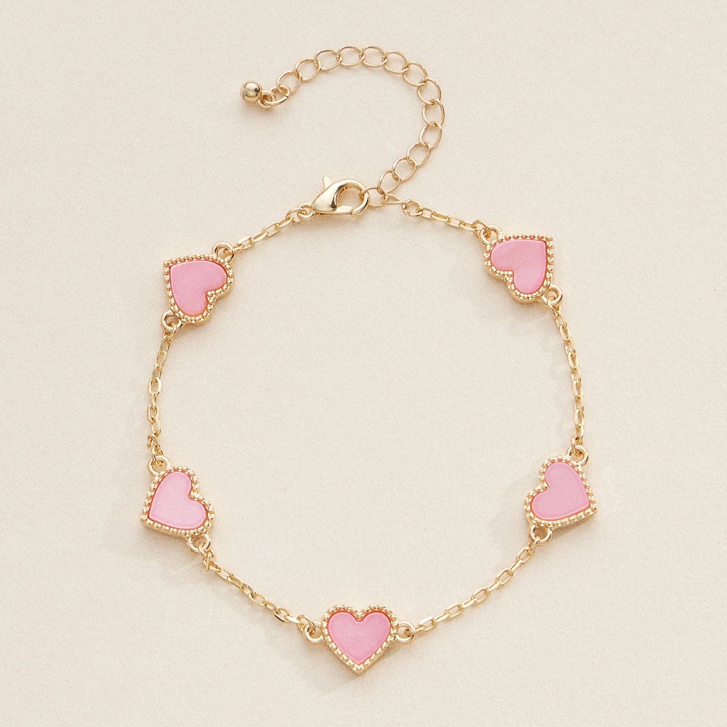 Elegant Gold Heart Charm Bracelets