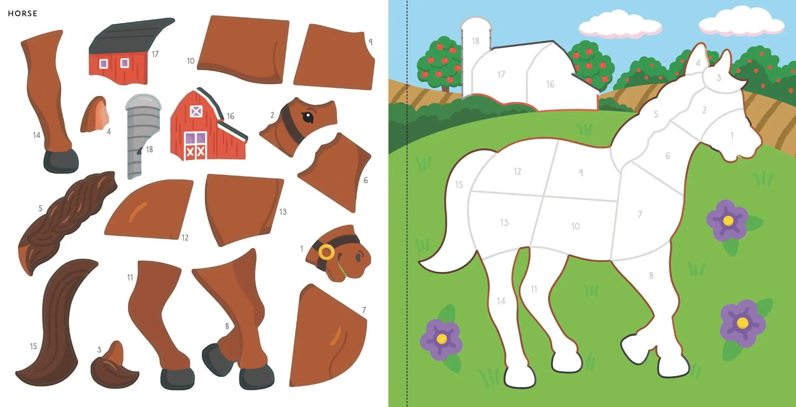 My First Color-By-Sticker Book - Farm Animals