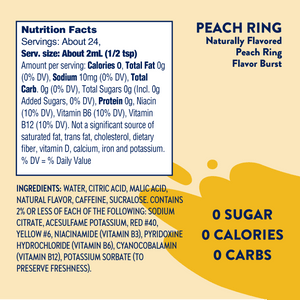 Flavor Burst - Sugar Free Peach Ring + Energy