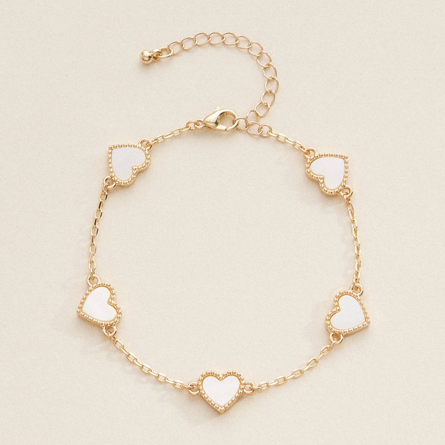Elegant Gold Heart Charm Bracelets