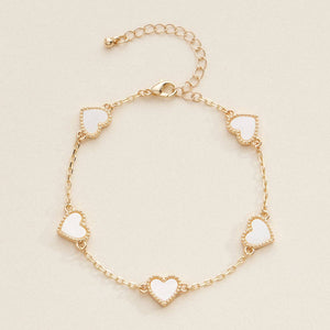 Elegant Gold Heart Charm Bracelets