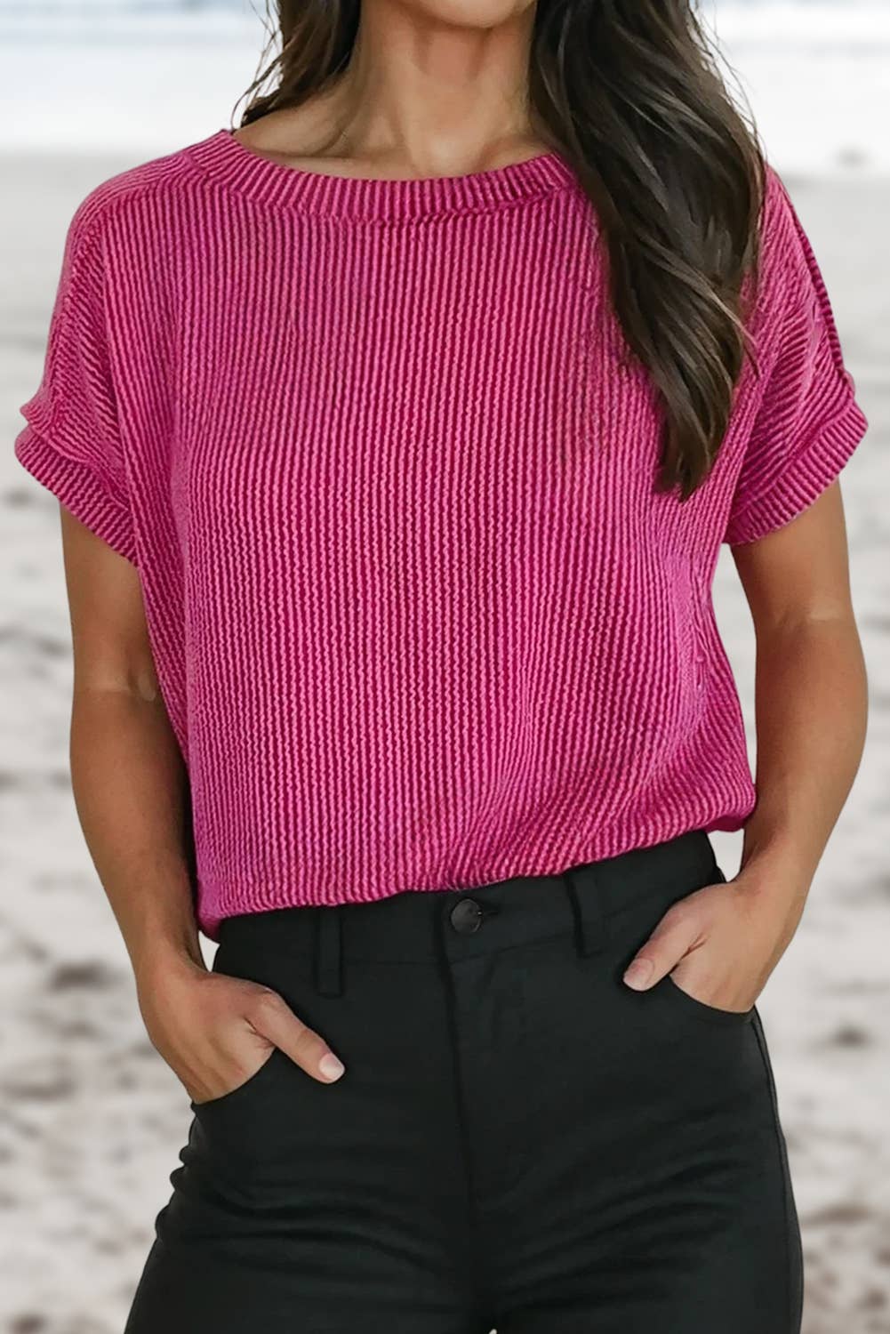 Solid Textured Exposed Seam Too