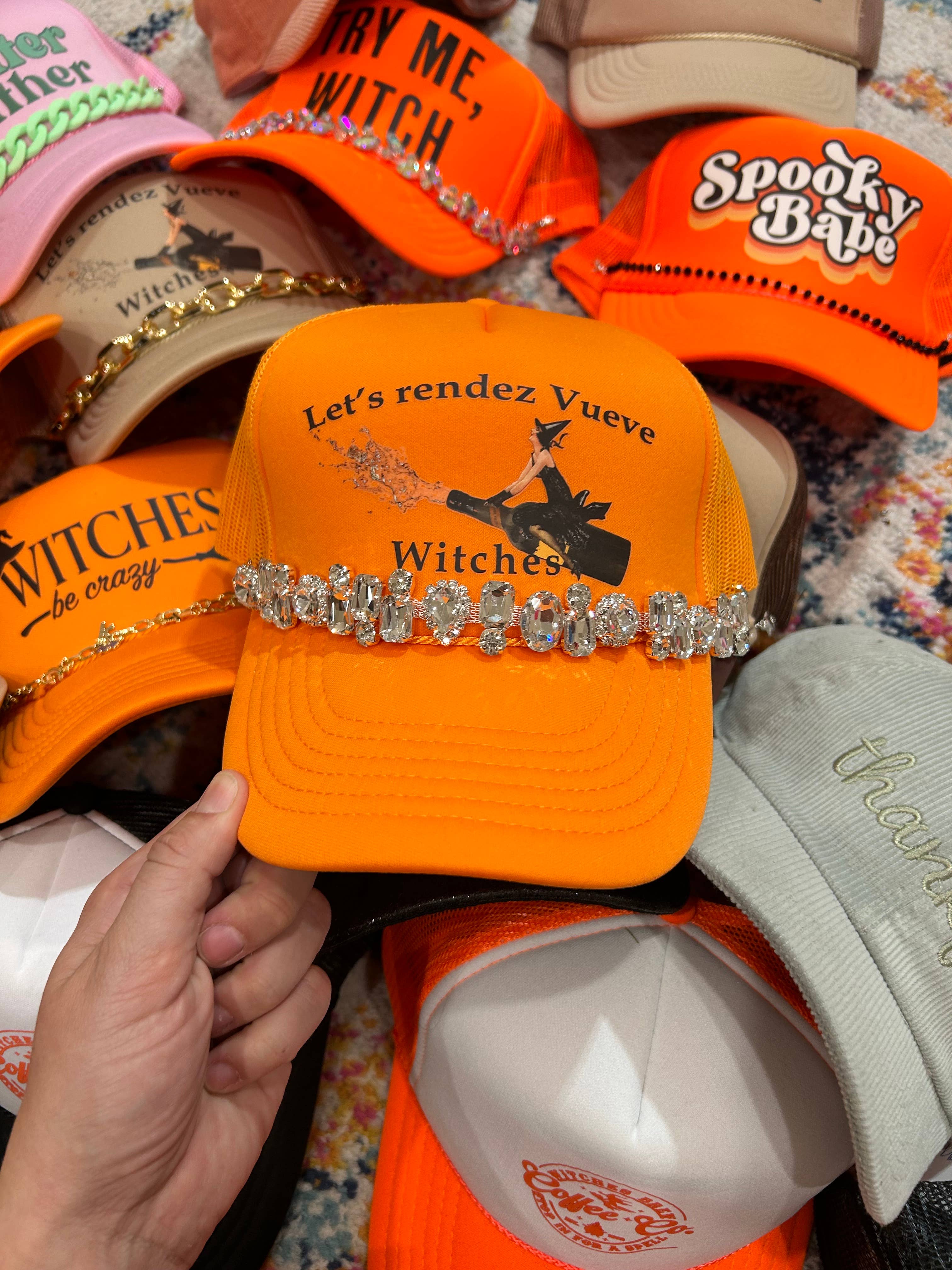 Jumbo Rhinestone Trucker Chain | Hat Jewelry | Sparkle |