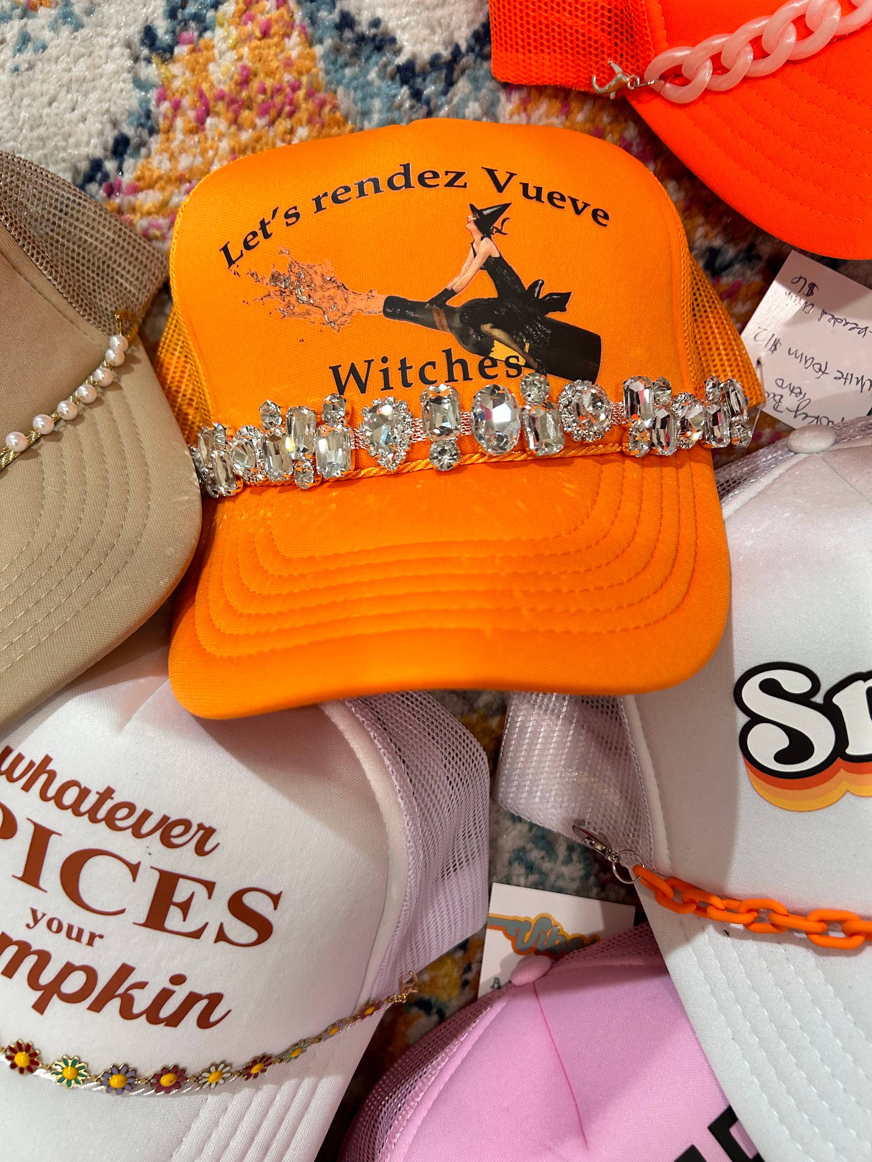 Jumbo Rhinestone Trucker Chain | Hat Jewelry | Sparkle |