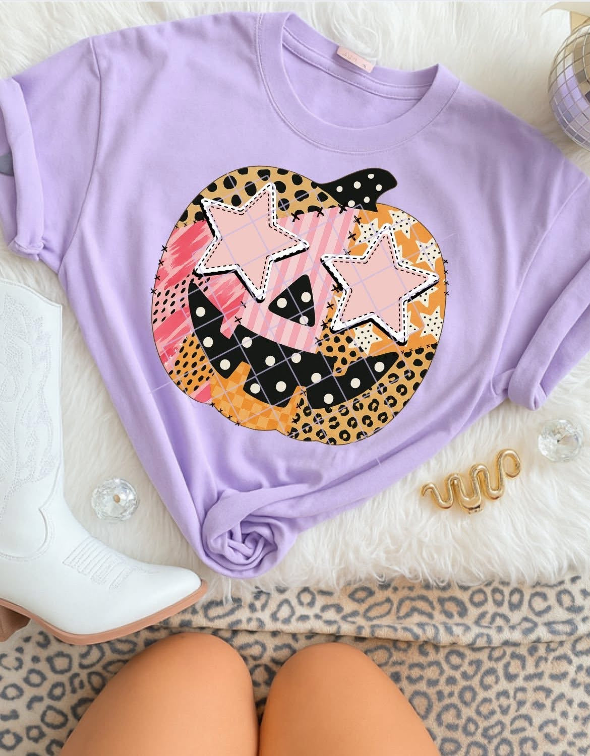Pumpkin patchwork tee