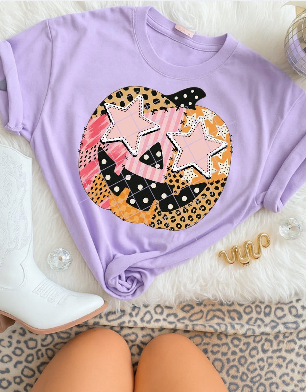 Pumpkin patchwork tee