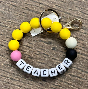 Teacher Silicone Keychains