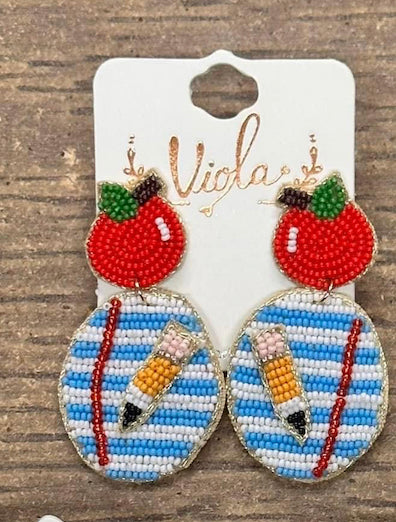 Beaded Teacher Earrings