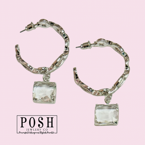 Chain link hoop earring 9PE085