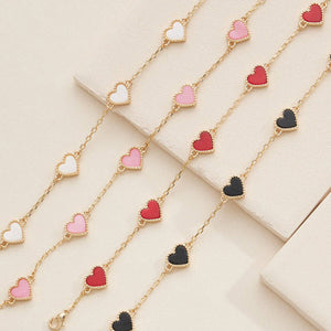 Elegant Gold Heart Charm Bracelets