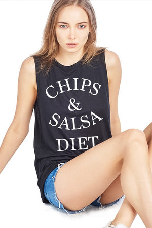 Chips  & Salsa Diet Muscle Tank