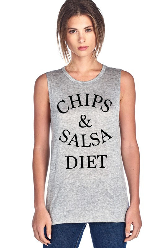 Chips  & Salsa Diet Muscle Tank