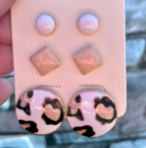 Animal Print Stud Earring Pack