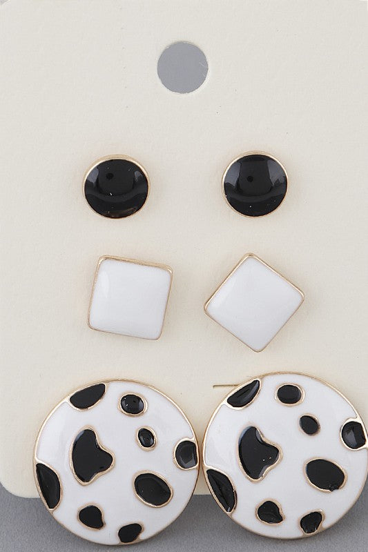 Animal Print Stud Earring Pack