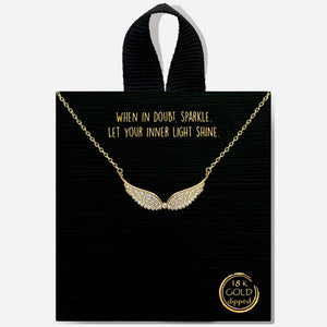 Angel Wings-when doubt necklace