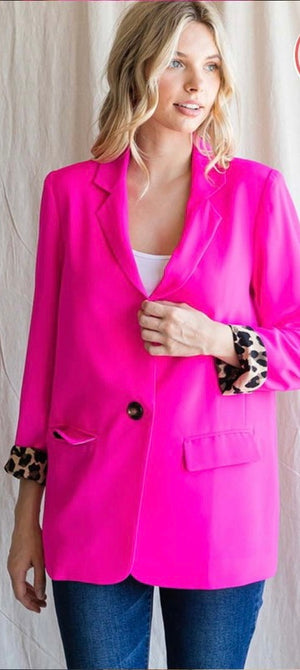 Leopard Lined Blazer