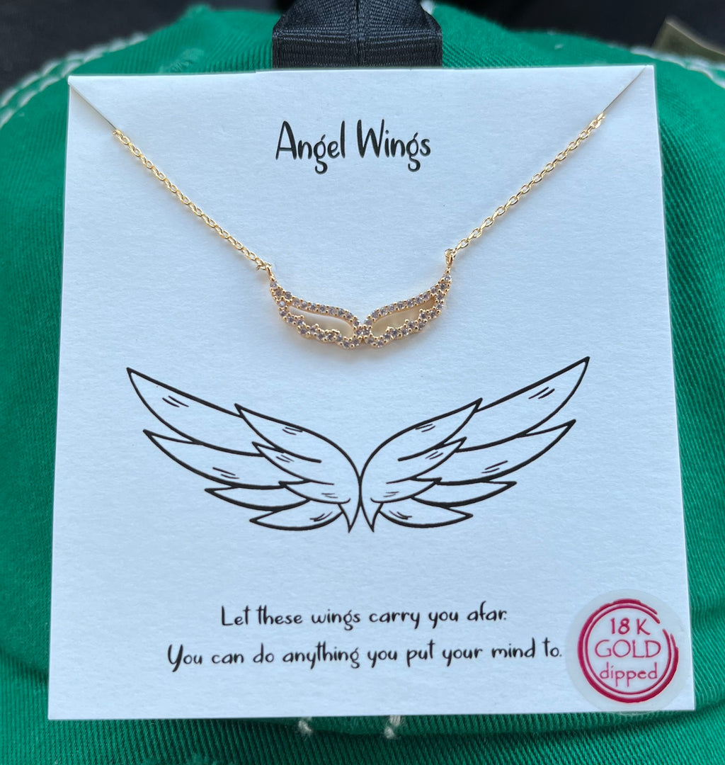 Open Angel Wings Necklace