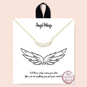 Open Angel Wings Necklace