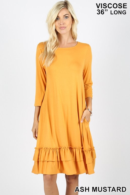 Ruffle hem dress