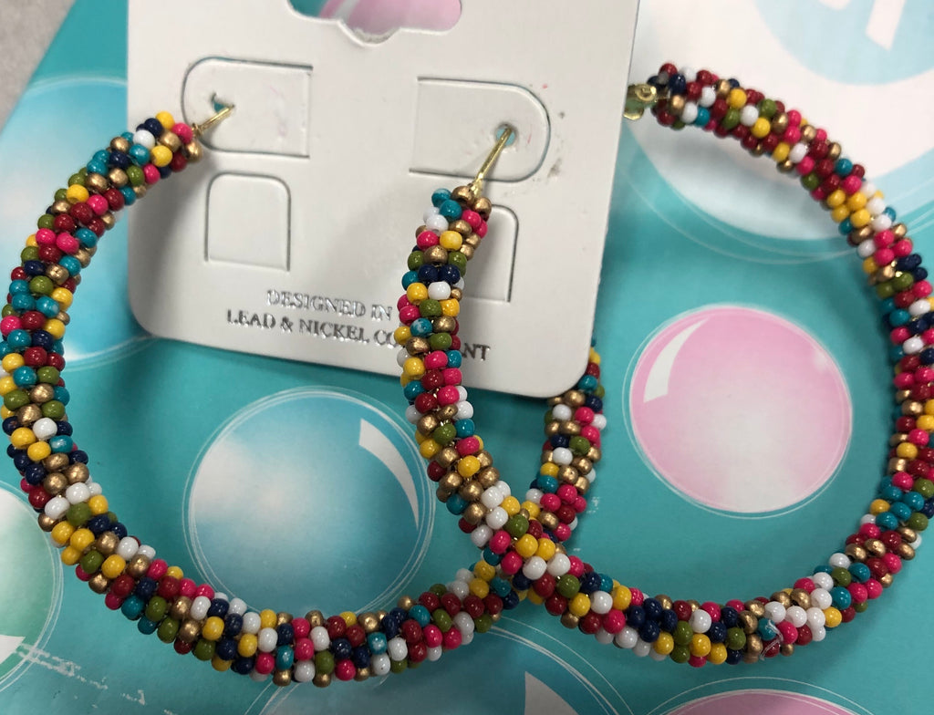 Get your bead on hoop earrings