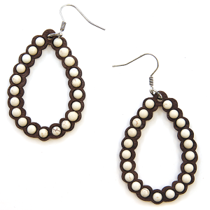 Wooden Teardrop Earrings