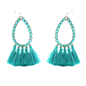 Turquoise Heaven tassel earrings