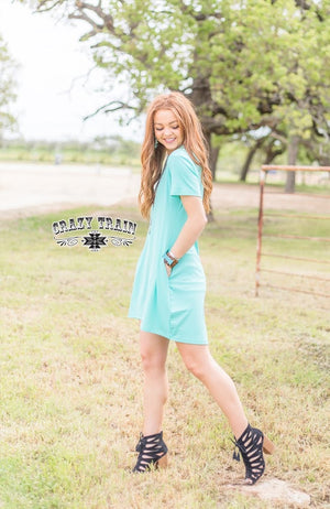 Turquoise Twirl Dress