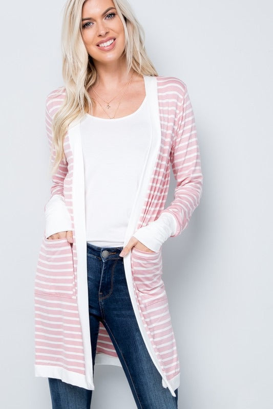 Spring Striped Cardigan