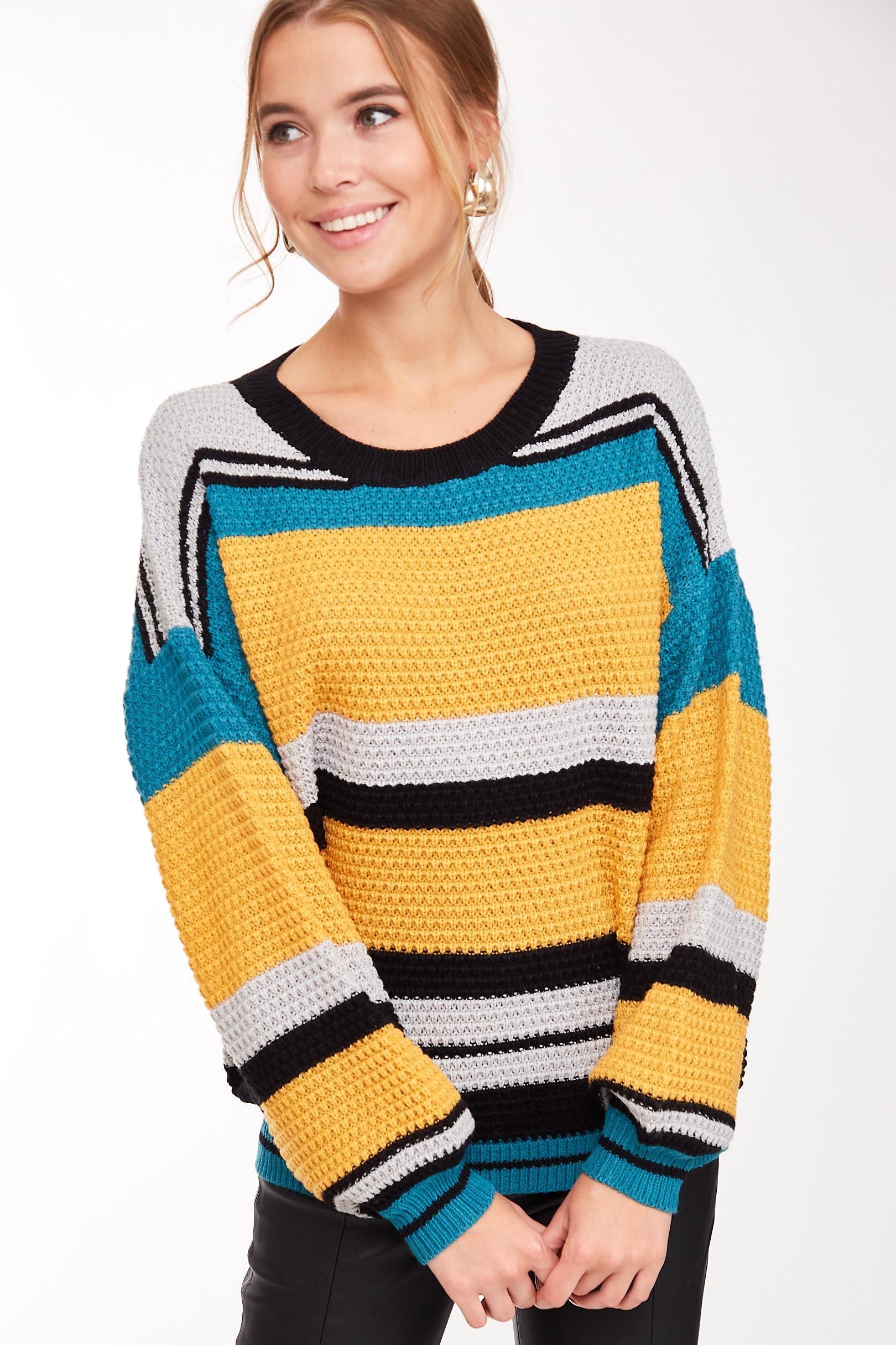 Striped Colorblock Sweater