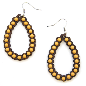 Wooden Teardrop Earrings