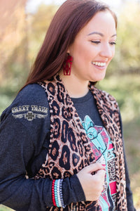 VAYA CON DIOS LEOPARD VEST