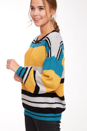 Striped Colorblock Sweater