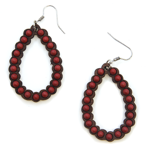 Wooden Teardrop Earrings