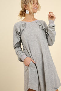 Long Sleeve Ruffled Dress