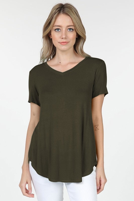 Vneck Basic Tee