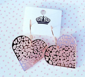 Rose Gold Heart Earrings