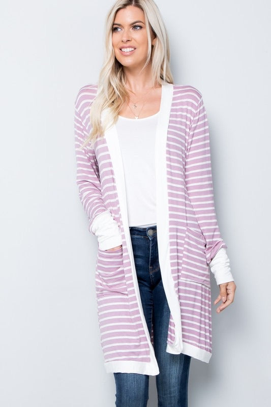 Spring Striped Cardigan