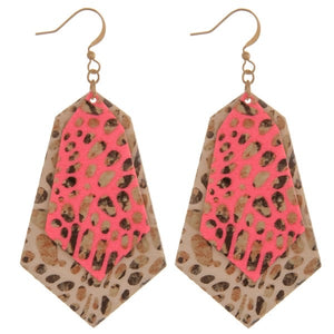 Double animal print earrings