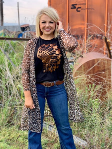 Sheer Leopard Cardigan