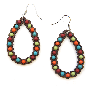 Wooden Teardrop Earrings