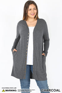 Long Snap Cardigan