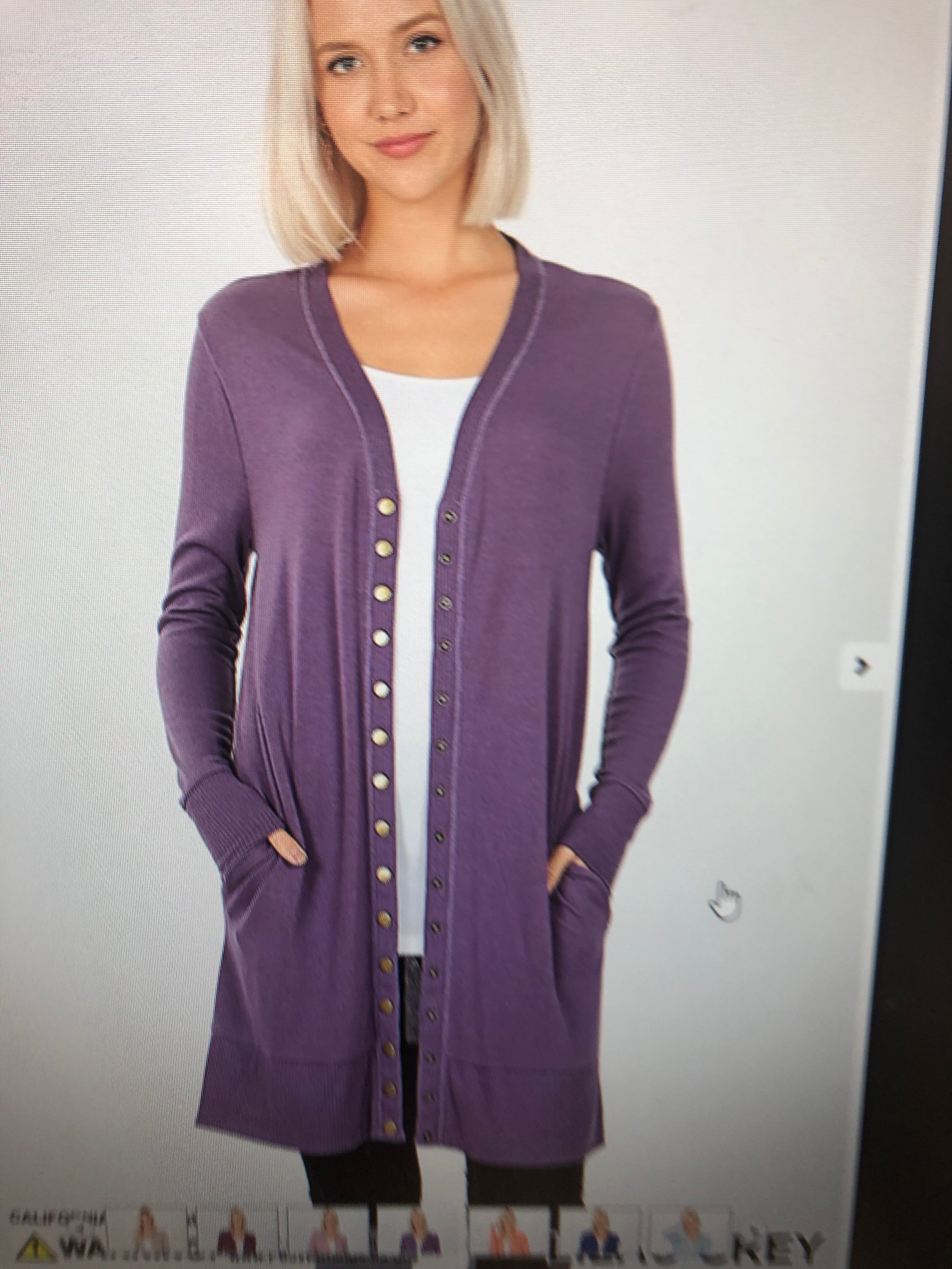 Long Snap Cardigan