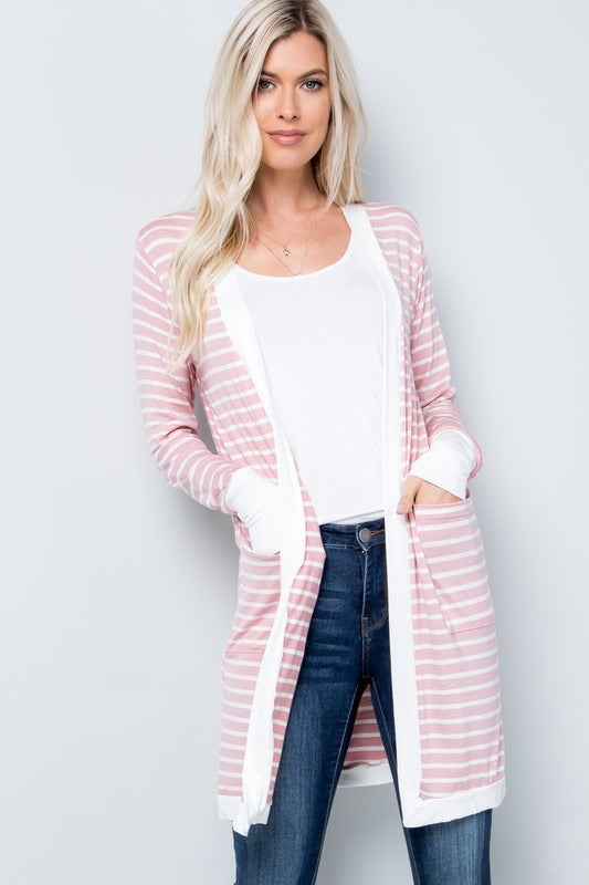 Spring Striped Cardigan