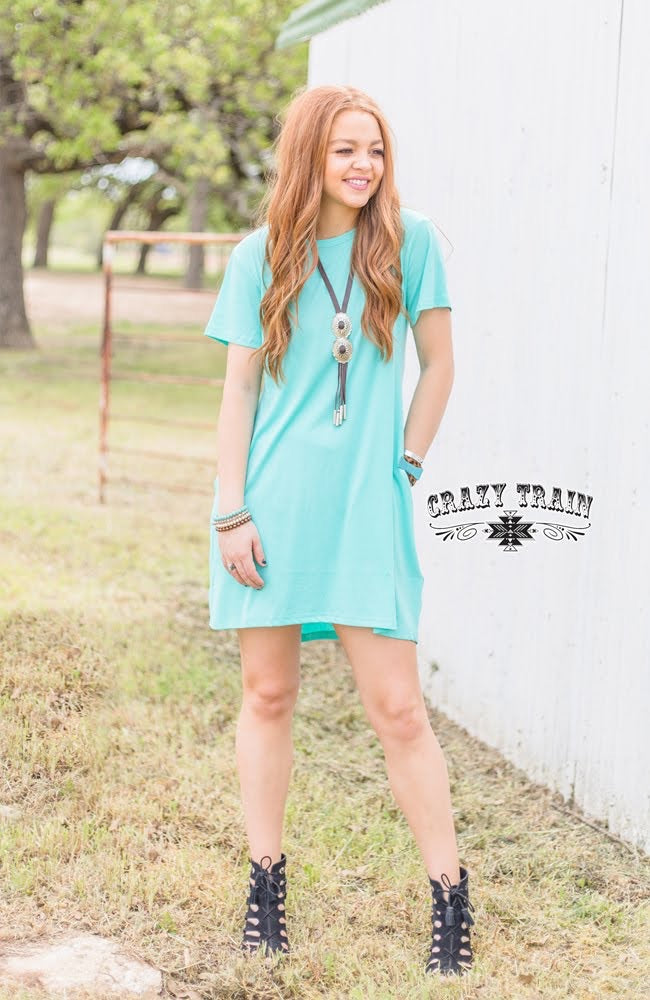 Turquoise Twirl Dress