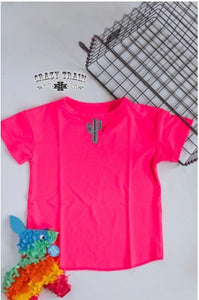 Kids-Poppin Pink Texline Tee