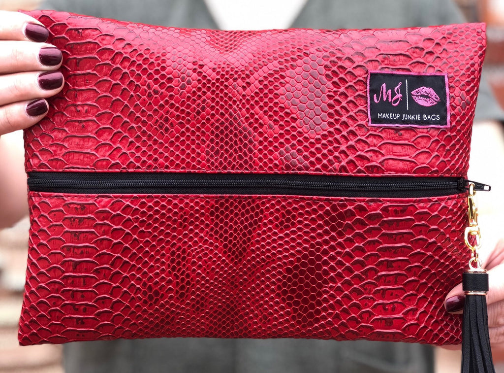 Crimson Cobra Makeup Junkie Bags